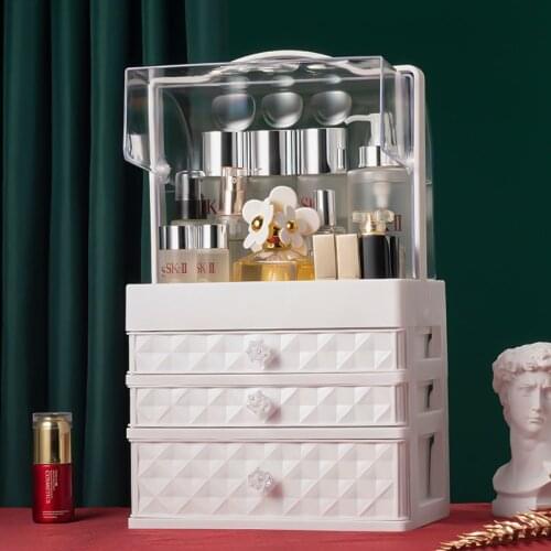 Transparent Desktop Organizer Drawer Makeup Organizer Creative Cosmetic Storage Box Portable Beauty Box Dropshipp Large Capacity