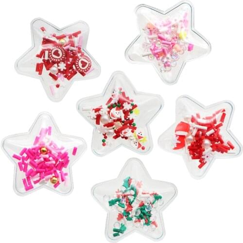 Christmas Acrylic Shakers Quicksand With Polymer Slice Beads For Phone Case Decoration,DIY Hair Bow Decor,,1Yc18743