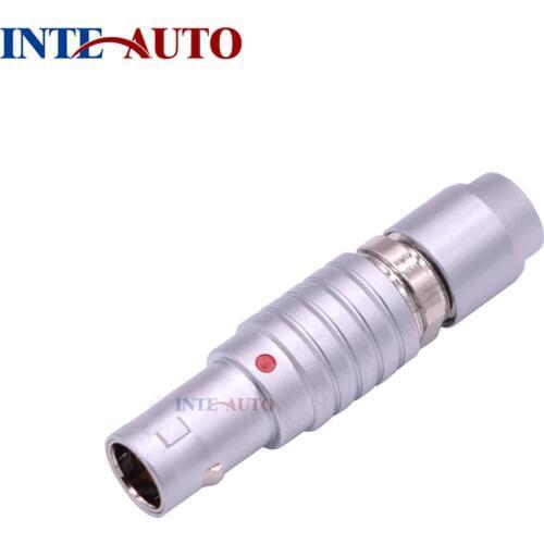 Compatible FGG 0B series 2 3 4 5 6 7 9 pins M9 metal brass self-locking male cable plug push pull electrical connector