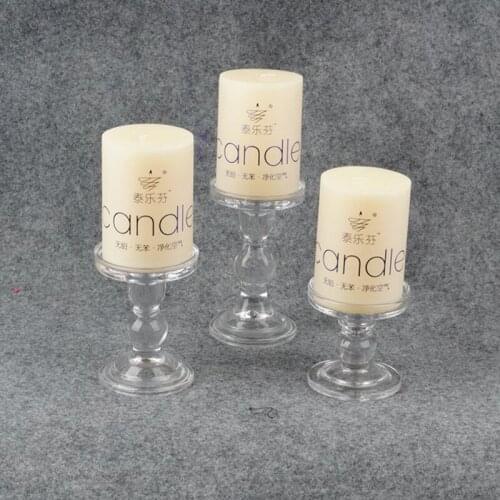 3.4 / 4.5 / 5.5 in glass tealight candle holder candlestick pillar candle Stand candelabra wedding candelabra tea light holder