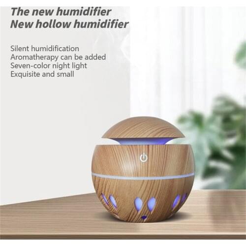Humidifier Electric Aroma Air Diffuser Wood Ultrasonic Air Humidifier Essential Oil Aromatherapy Cool Mist Maker For Home#g4