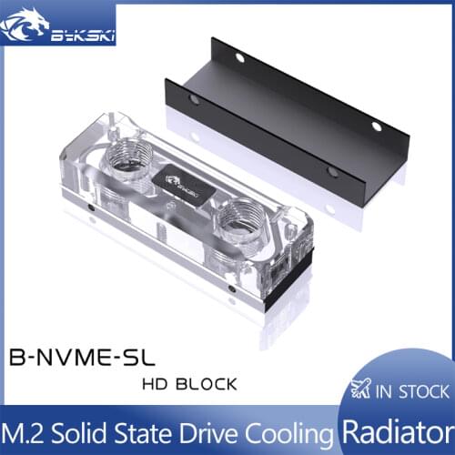 Bykski Water Block use for 2280 \ 22110 PCI-E SSD \ SATA M.2 M2 SSD \ Radiator Block Double side heat dissipation 80mm/110mm SSD