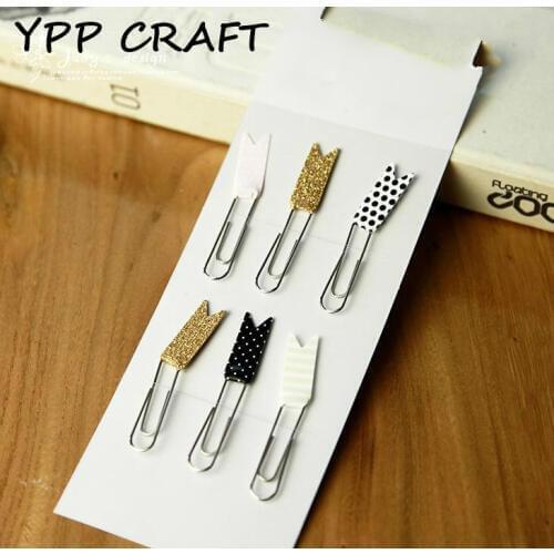 YPP CRAFT 6pc Cute Flag Clips for Scrapbooking/ DIY Crafts/ Card Making Decoration