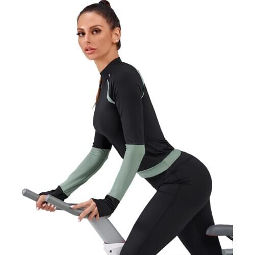 Black Splicing Green Yoga Set Women Gym Fitness Yoga Clothing Sports Wear Female Workout High Waist Leggings + Top Shirt Suit