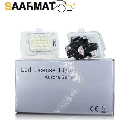 2Pcs Error Free SMD LED Number License Plate Light Kit for Mercedes W204 W212 C207 C216 W221 car license Plate lights