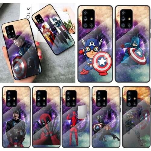 Tempered Glass Cover Art Hero Captain For Samsung Galaxy A91 A81 A72 A71 A52 A51 A41 A31 A21S A11 A01 Phone Case