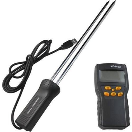LCD Digital Grain Moisture Meter Humidity Temperature Tester 2%-30% Contains Wheat Corn Rice Moisture Measure Tools MD7822