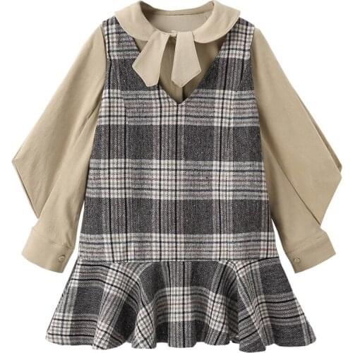 Childrens Skirts Girls' Suits Childrens Clothing Shirts Tops + Vests Skirts Short Fashion Kids Two-piece Suits Autumn 2021 New