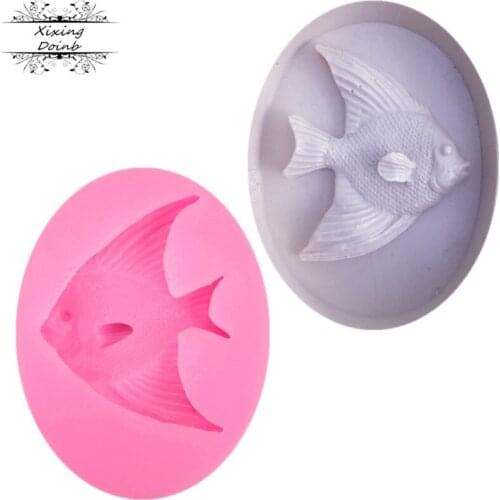DIY Silicone Fondant Cake molds 3D Fish Moulds Soap Mold Chocolate Mould For The Baking Tools Cake