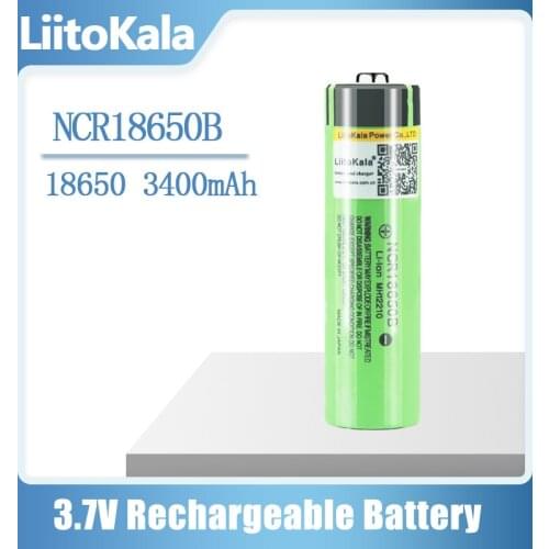Hot liitokala 18650 3400mah New Original NCR18650B 3000 3400 Rechargeable Li-ion battery for for Flashlight