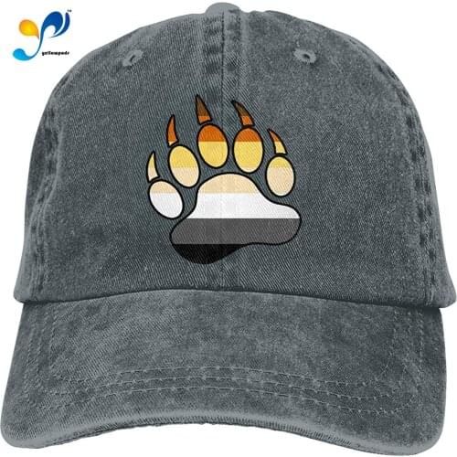 Gay Bear Pride Paw Classic Vintage Jeans Baseball Cap Adjustable Dad Hat for Women and Men