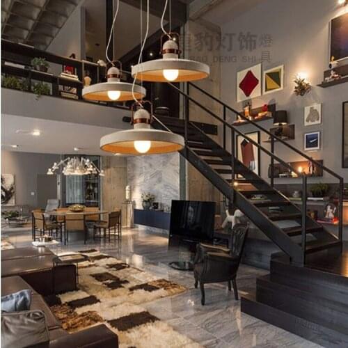Creative Art Circle American LOFT Simple Personality Restaurant Bar Coffee Shop Retro Cement Pendant Light LU731348