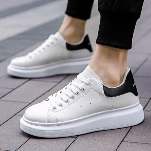Classical Platform Sneakers Men Casual Shoes for Women White Skate Shoes Lovers Low Top Breathable Leather Sneakers Male Zapatos