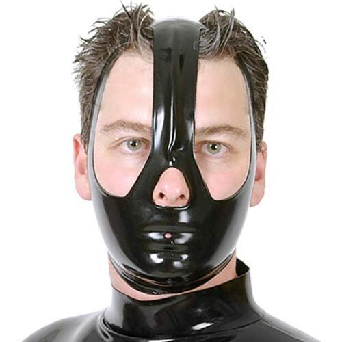 Latex Hood rubber Mask handmade cut glue or no glue version available with snap version
