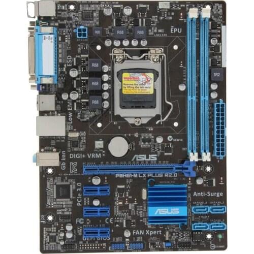 P8H61-M LX PLUS R2.0 For Asus Intel H61 LGA 1155 Motherboard DDR3 Memory 16GB USB2.0 desktop used pc motherboard PCI-E X16 slot
