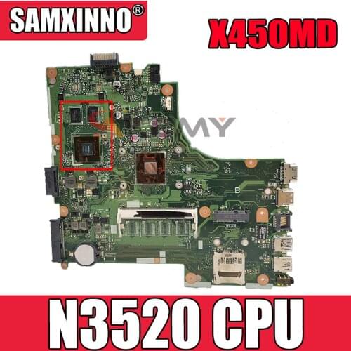 X450MD N3520 CPU Motherboard REV 2.0 For ASUS X450 X450M X450MD X450MJ X452M Laptop Mainboard Test OK