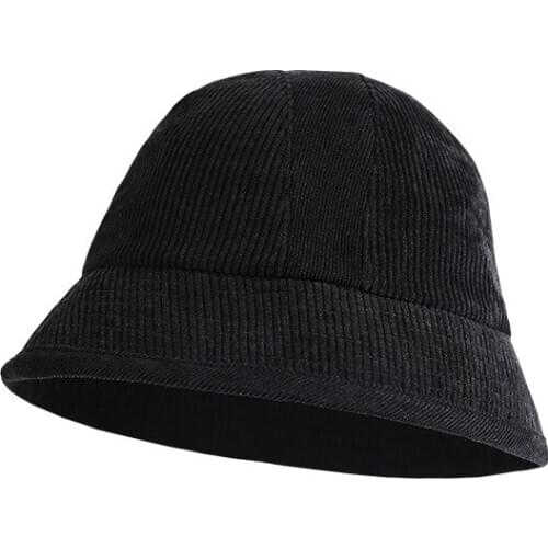 Fashion Corduroy Hat Unisex Short Brim Bucket Hat Travel Bucket Sun Hat Outdoor Fisherman Cap Casual Fishing Cap