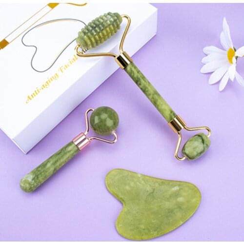 Facial Jade Roller Massage Gua Sha Board Double Head Care Massager Skin Lifting Scraping Lifting And Wrinkle Removal Body Press