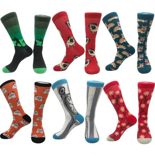 2021 autumn new trend cheerful cartoon cool tube socks men socks skateboard sports home ladies student socks