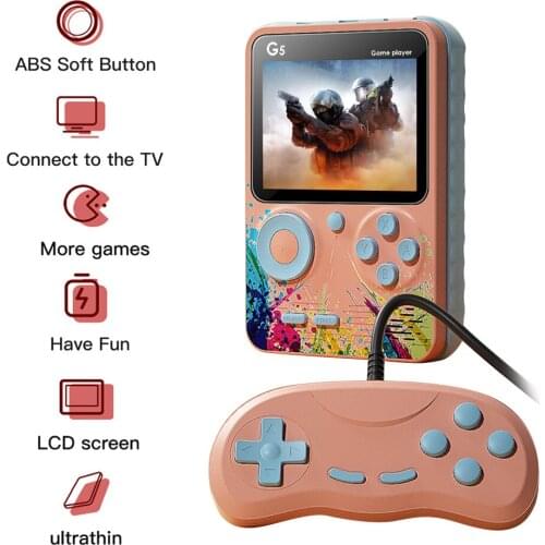 RS-60 Classic Handheld Ultra-thin PlayStation Mini Portable Retro Console Built-in 500 Games Five Languages Gifts For Kids Adult