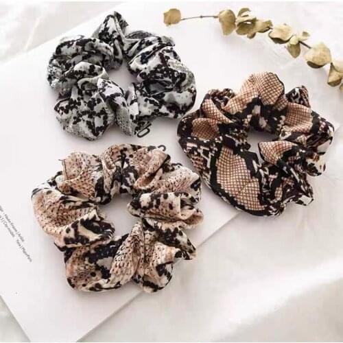 Snake Leopard Print Hair Band Headband Elastic Rubber Band For Women Sexy Leopard Velvet Hair Accessories Hair Ties Wholesale