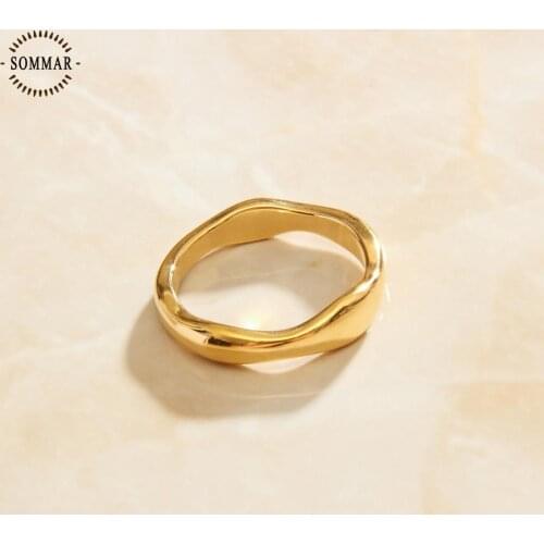SOMMAR New Arrival!! Gold Filled size 6 7 8 Gentlewoman Joint Knuckle Rings Geometric Minimalism prices in euros christmas gift