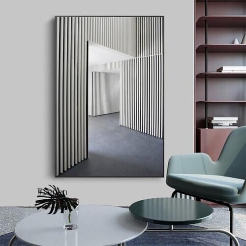 Modern Light Luxury Architectural Art Corner Canvas Painting Posters and Prints Wall Art Picture for Living Room Home Decoration
