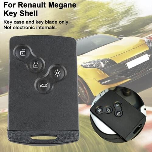 4-button Smart Car Key Shell Remote Control Flat Embryo Case For Renault Megane Key Shell Car Accessories