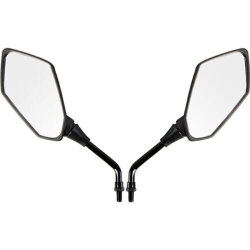 2 Pcs/Pair Motorcycle Rearview Mirror Scooter E-Bike Rear View Mirrors Back Side Convex Mirror 10mm Carbon Fiber