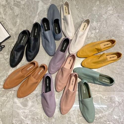 Women Flat Shoes Soft Genuine Leather PU Moccasins Female Casual Ballet Flats Slip On Ballerina Woman Chic Style ZZ128