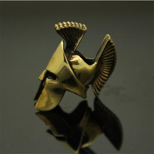 1PC Multiple Styles Spartan Skull Retro Brass Copper Oxide EDC Paracord Beads Umbrella Rope Cord Lanyard Pendants Knife Beads