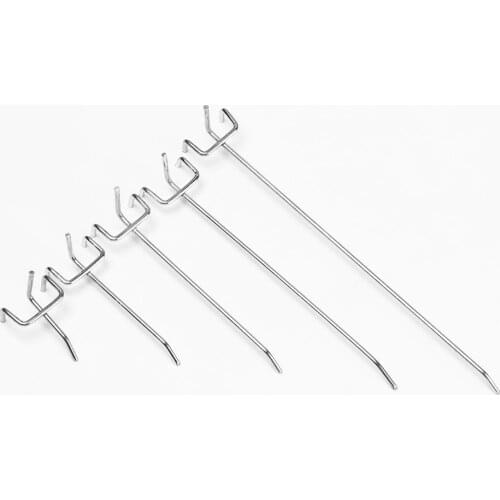 5Pcs Metal Grid Perforated Wall Storage Racks Hooks Retail Shop Peg Goods Display Shelf Panel Pegboard Hooks Fits Workshop Hook