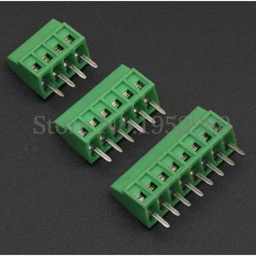 50PCS 2.54MM PCB Universal Screw Terminal Blocks Connector KF128 2/3/4/5/6/7/8/9/10-12 Pin/Poles KF120 Straight Pin Copper RoHS