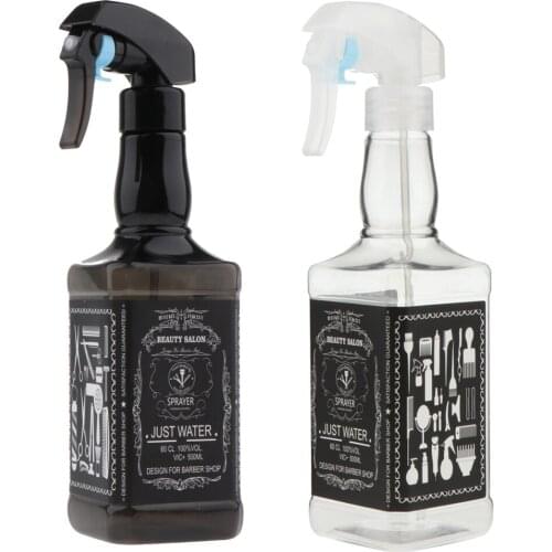 500ml Mist Spray Water Bottle Sprayer Hairdressing Salon Tools Black/Clear