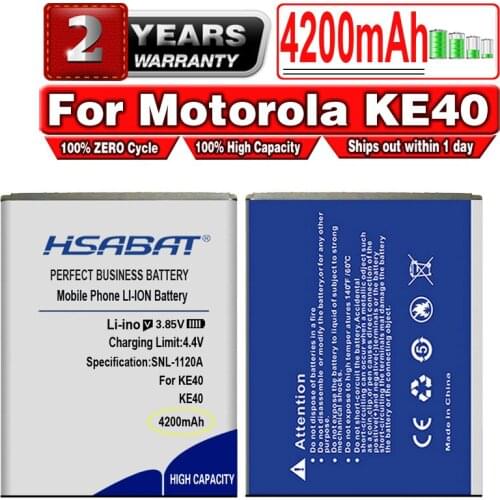 HSABAT 4200mAh KE40 High Capacity Battery for Motorola Moto KE40 Smart Phone