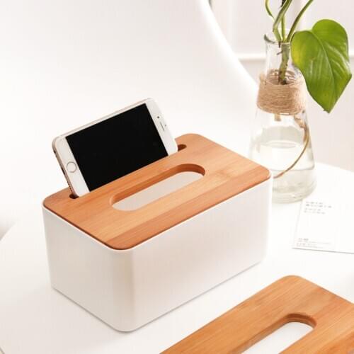 2021 creative Japanese tissue box car household storage box pumping paper high-grade bamboo wood multi-function pumping box