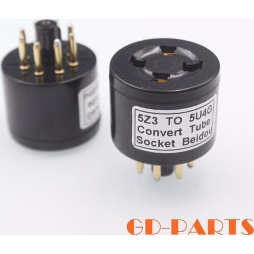 GD-PARTS Vintage Bakelite 4pin to 8pin 5Z3 to 5U4G Valve Vacuum Tube Socket Adapter Convertor 1PC