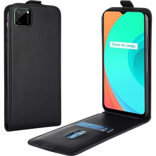 Flip Up and Down Leather Case for Realme C11 2020 RMX2185 RMX2020 RMX2021 Vertical Cover for Realme C11 c11 Case Phone Bag