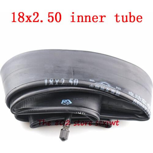 Lightning Delivery 18x2.50 inner tire18*2.50 inner tube with a straight Angle Valve stem fit electric dirt bikes and vehicles