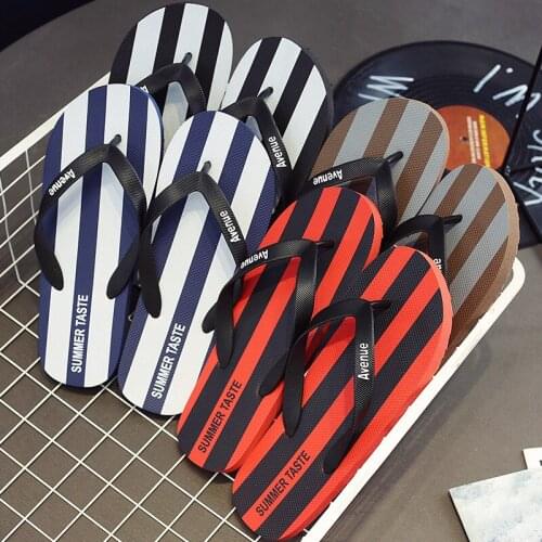 Flip-flops Mens Summer New Students Fashion Outer Wear Korean Trend Personality Anti-Slip Outdoor Beach Sandals and Slippers