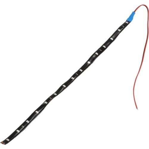 New 1 30cm 15 LED Flexible Car Auto Strip Neon Light Lamp blue