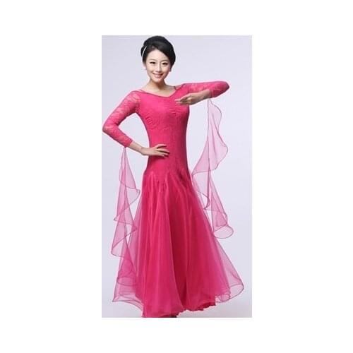 New Upscale Red/Black Women Standard Ballroom Dance Dress,Tango/Waltz/Foxtrot Professional Stage Performance/Competition Costume