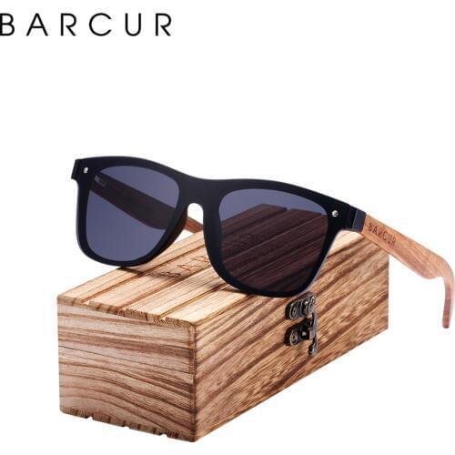 BARCUR Polarized Trending Styles Rimless Wooden Sunglasses Men Square Frame Women Sun Glasses Oculos Gafas