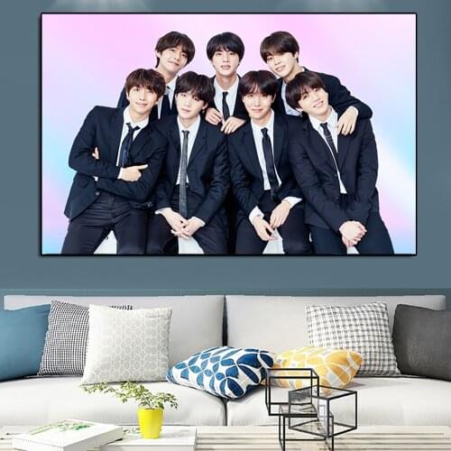 Modern South-Korean-Boy-Band-Bts Posters And Prints Fashion Movie Star Wall Art Pictures Canvas Painting Living Room Home Decor