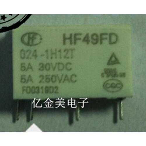 Relay HF49FD 024-1H12T HF49FD-024-1H12 4-pin 5A 12V