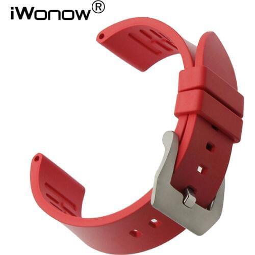 22mm 24mm Fluororubber Watchband for Mido Longines Tissot Luminox Panerai Rubber Watch Band Stainless Steel Buckle Wrist Strap
