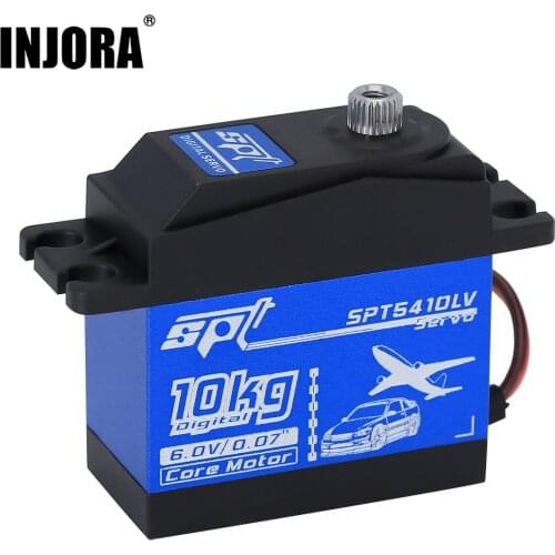 INJORA SPT5410LV 10KG 6V/0.07" Metal Gear Digital Servo for 1/10 On-Road Touring Drift Car RC Airplane Aircraft Model