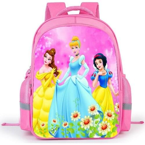 Disney Snow White Princess Cinderella School Bags For Girls Child Kids Backpack Schoolbag Kawaii Knapsack Cartoon Student Bag