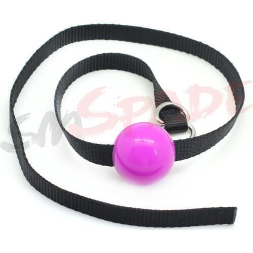 35mm silicone bondage ball gag,adule sex restraint mouth gag ,pink and purple silcone ball sex bondage ball gag
