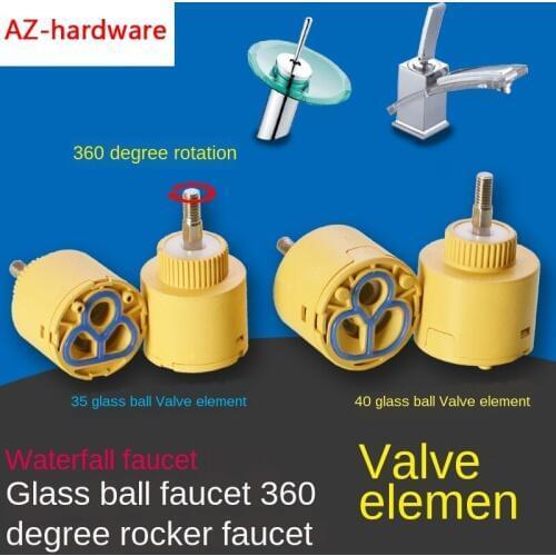 Glass basin faucet 35/40 ceramic valve core cold and hot water mixing valve valve core waterfall rocker ball arm valve core